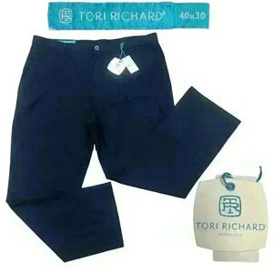 NWT Mens 40x30 TORI RICHARD St. Barts Pants Navy msrp $125 Dadcore Classic